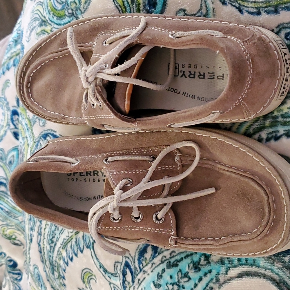 SPERRY Tan suede leather, TopSider sz 7